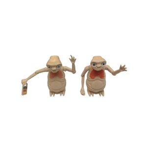 LJN E.T. Action Figure Set Kids 3" Tan Vintage 1982 Movie Collectible 2pc